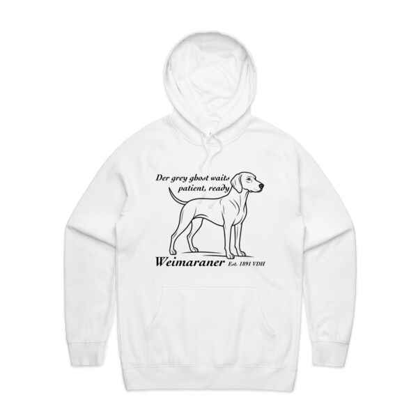 The Grey Ghost Waits – Weimaraner - AS Colour Mens Supply Hood Thumbnail
