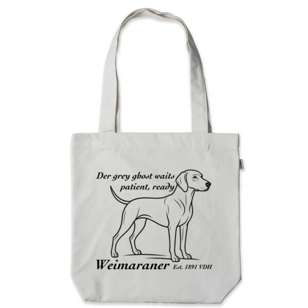 The Grey Ghost Waits – Weimaraner - Heavy Fashion Tote Bag - Thread Project Thumbnail