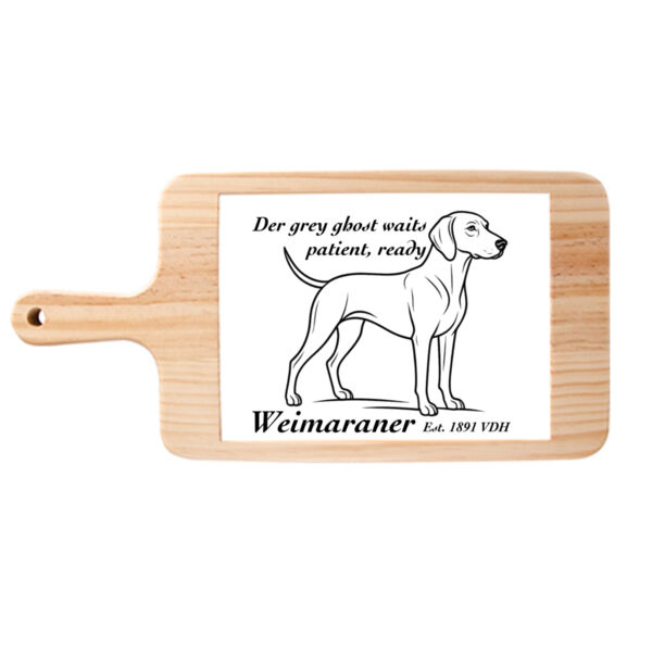 The Grey Ghost Waits – Weimaraner - Cheese Board Thumbnail