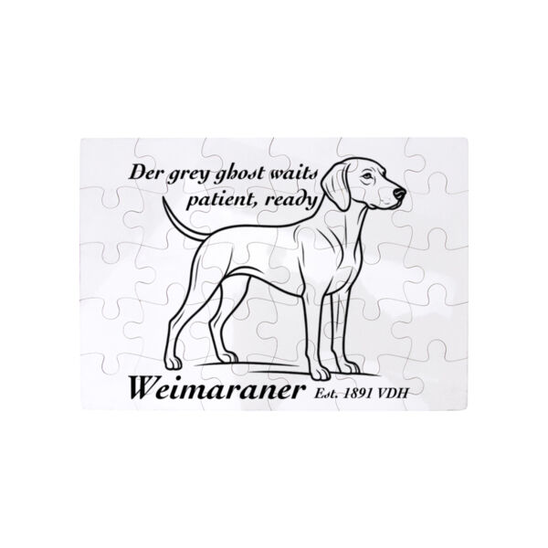 The Grey Ghost Waits – Weimaraner - Puzzle  Thumbnail