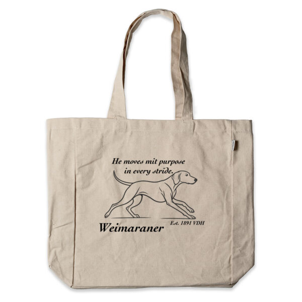 Purpose in Every Stride – Weimaraner - Canvas Shopper Tote Bag - Thread Project Thumbnail