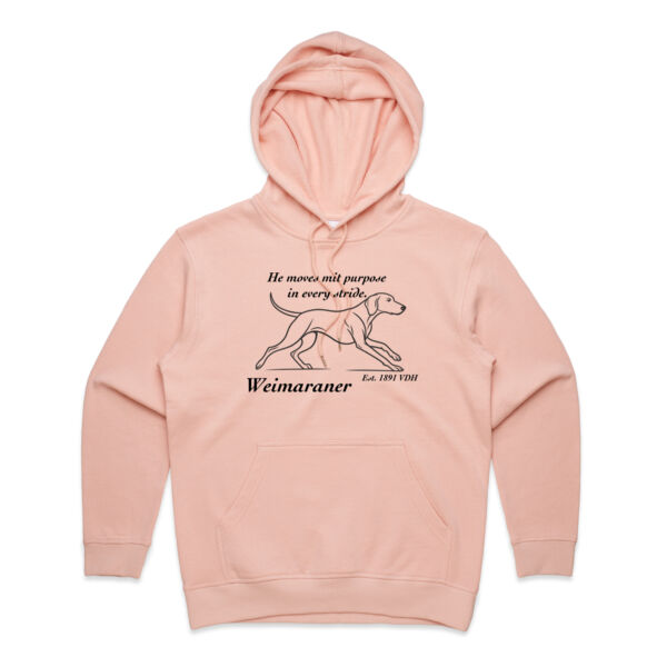 Purpose in Every Stride – Weimaraner - AS Colour Womens Premium Hood Thumbnail