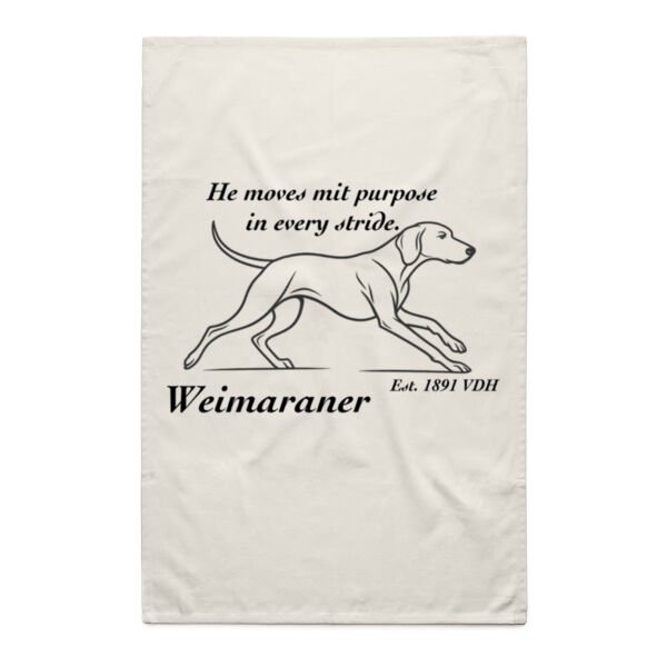 Purpose in Every Stride – Weimaraner - Natural Tea Towel Thumbnail