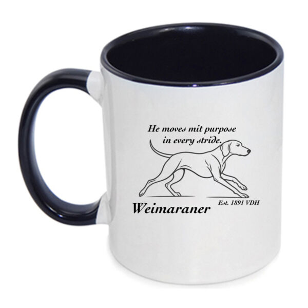 Purpose in Every Stride – Weimaraner - Inner Coloured Mug Thumbnail