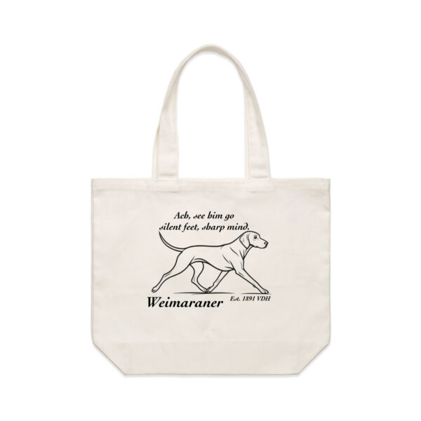 Silent Feet, Sharp Mind – Weimaraner - AS Colour Shoulder Tote Thumbnail