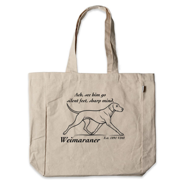 Silent Feet, Sharp Mind – Weimaraner - Canvas Shopper Tote Bag - Thread Project Thumbnail