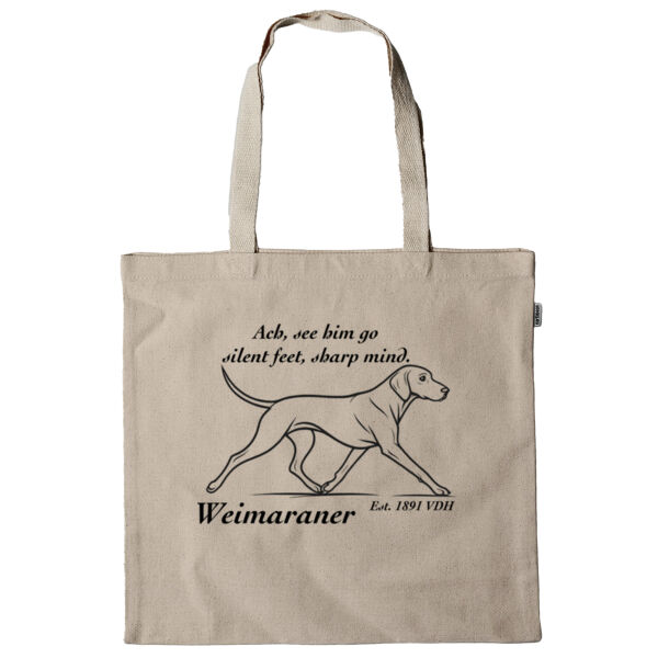 Silent Feet, Sharp Mind – Weimaraner - Super Tote Bag - Thread Project Thumbnail