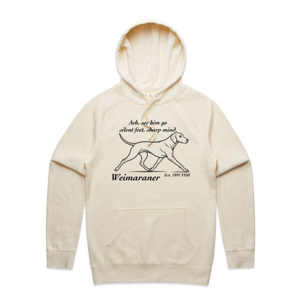 Silent Feet, Sharp Mind – Weimaraner - AS Colour Mens Supply Hood Thumbnail