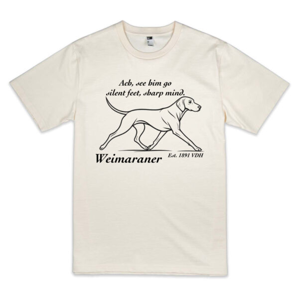 Silent Feet, Sharp Mind – Weimaraner - Thread Project Unisex Epic Tee Thumbnail