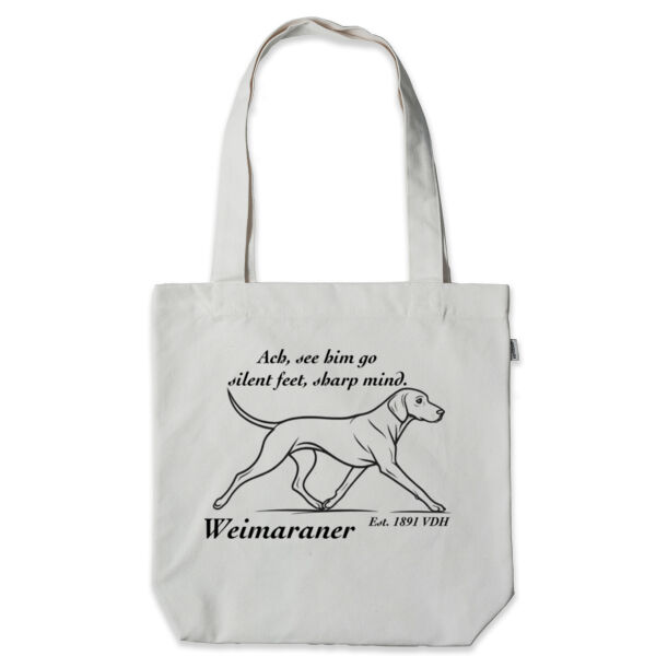 Silent Feet, Sharp Mind – Weimaraner - Heavy Fashion Tote Bag - Thread Project Thumbnail