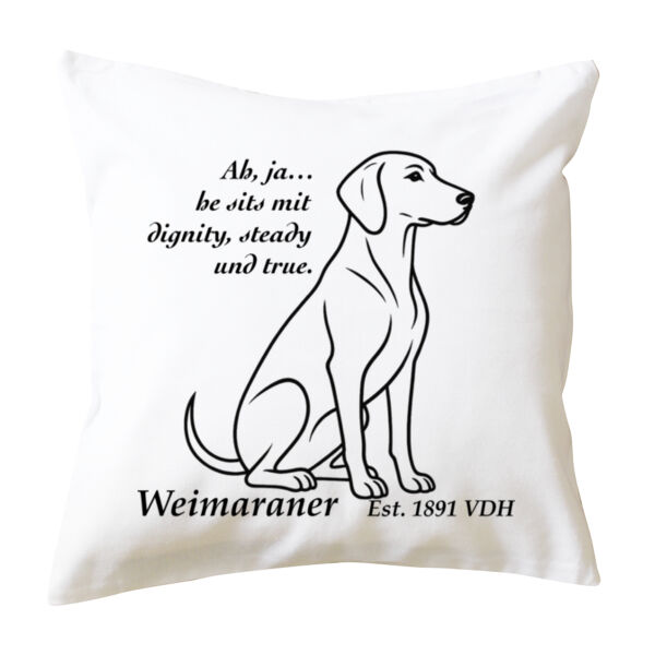Dignity in Stillness – Weimaraner - Cushion cover Thumbnail