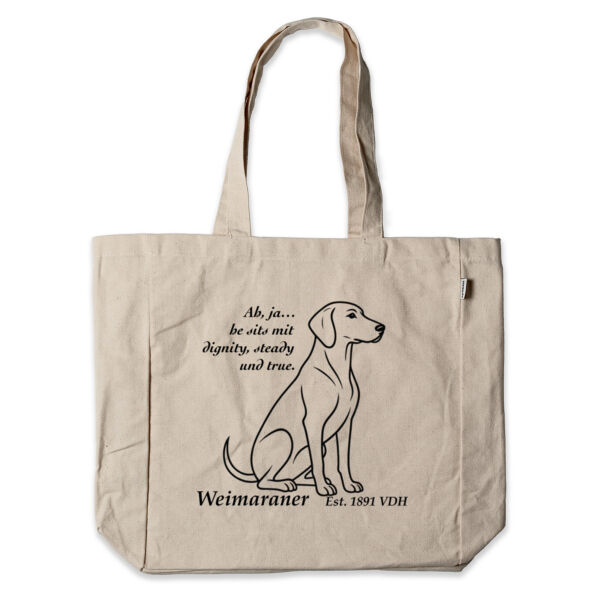 Dignity in Stillness – Weimaraner - Canvas Shopper Tote Bag - Thread Project Thumbnail