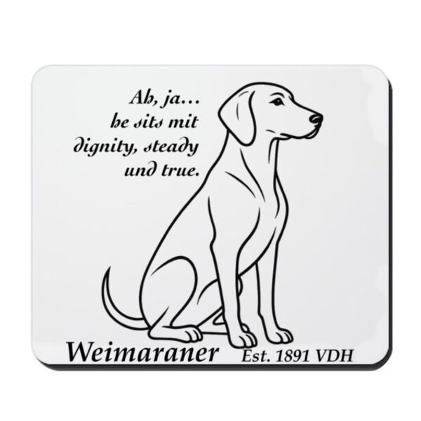 Dignity in Stillness – Weimaraner - Mouse Pad Thumbnail