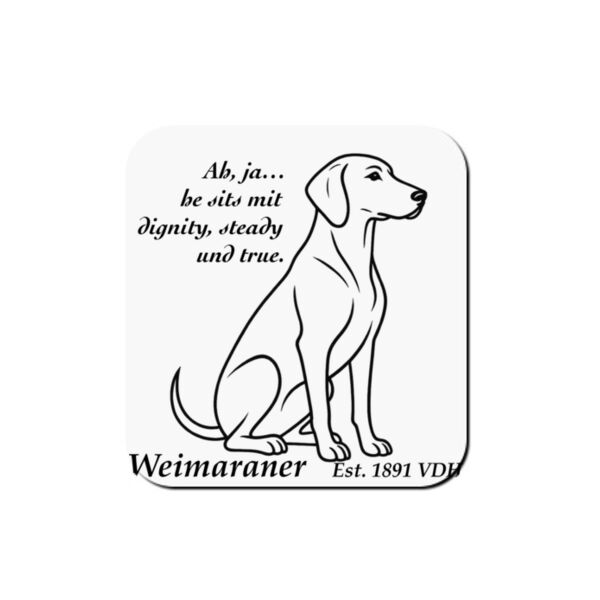 Dignity in Stillness – Weimaraner - Coaster - Square Hardboard Thumbnail