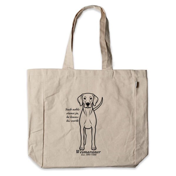 Noble Stance – Weimaraner - Canvas Shopper Tote Bag - Thread Project Thumbnail