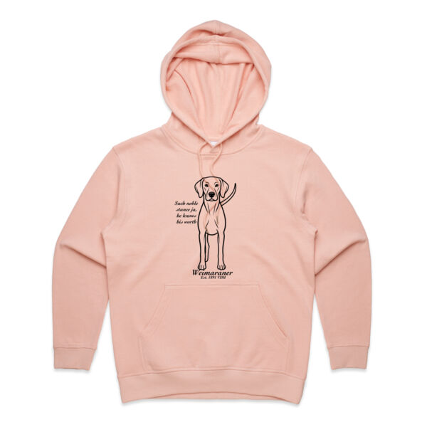 Noble Stance – Weimaraner - AS Colour Womens Premium Hood Thumbnail