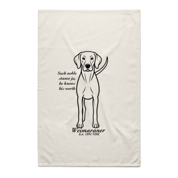 Noble Stance – Weimaraner - Natural Tea Towel Thumbnail