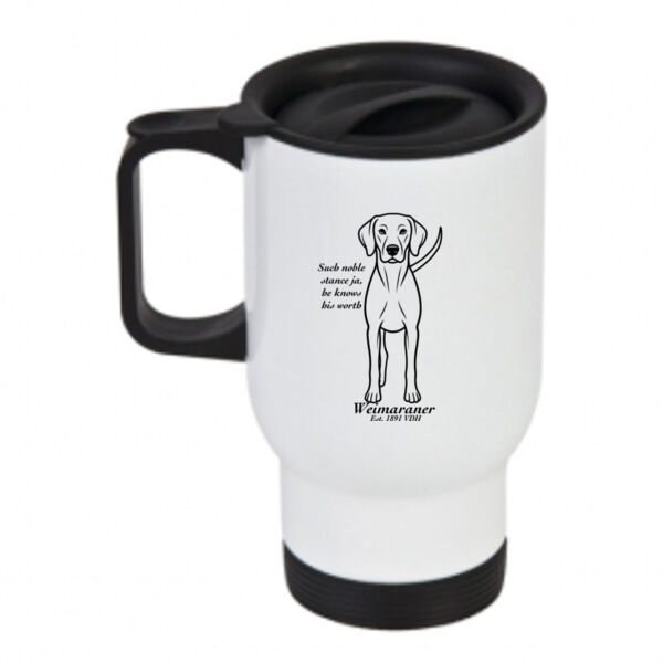 Noble Stance – Weimaraner - Travel Mug Thumbnail