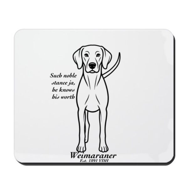 Noble Stance – Weimaraner - Mouse Pad Thumbnail