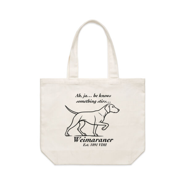 Something Stirs – Weimaraner - AS Colour Shoulder Tote Thumbnail