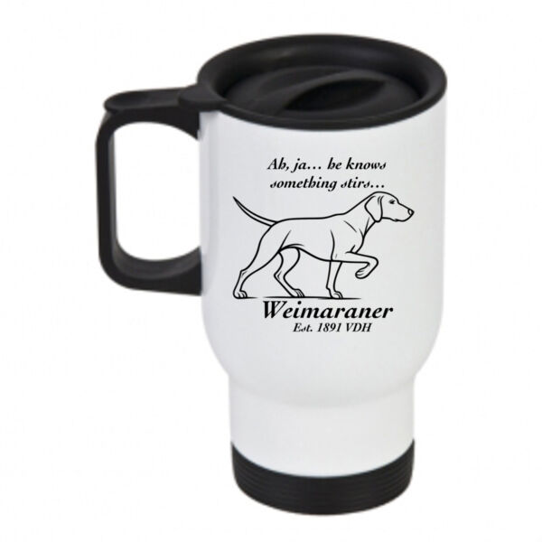 Something Stirs – Weimaraner - Travel Mug Thumbnail