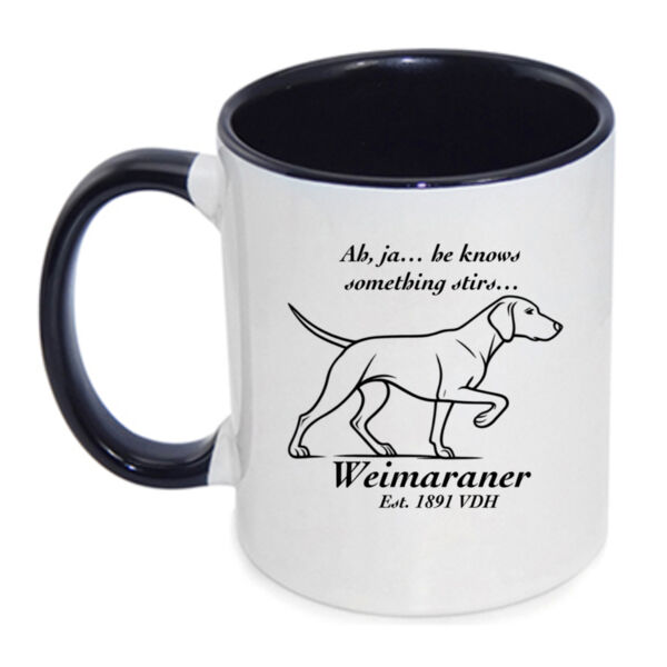 Something Stirs – Weimaraner - Inner Coloured Mug Thumbnail