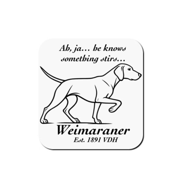 Something Stirs – Weimaraner - Coaster - Square Hardboard Thumbnail
