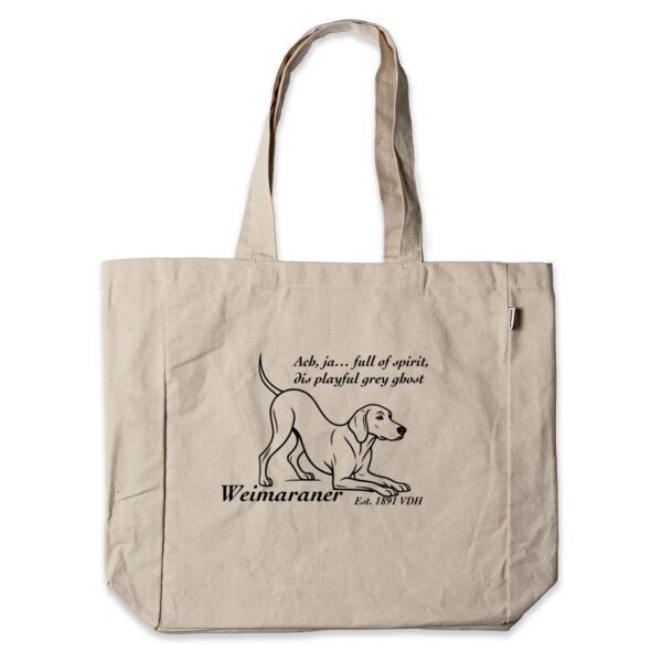 Playful Grey Ghost – Weimaraner - Canvas Shopper Tote Bag - Thread Project Thumbnail