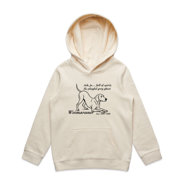 Playful Grey Ghost – Weimaraner - AS Colour Kids Supply Hoodie Thumbnail