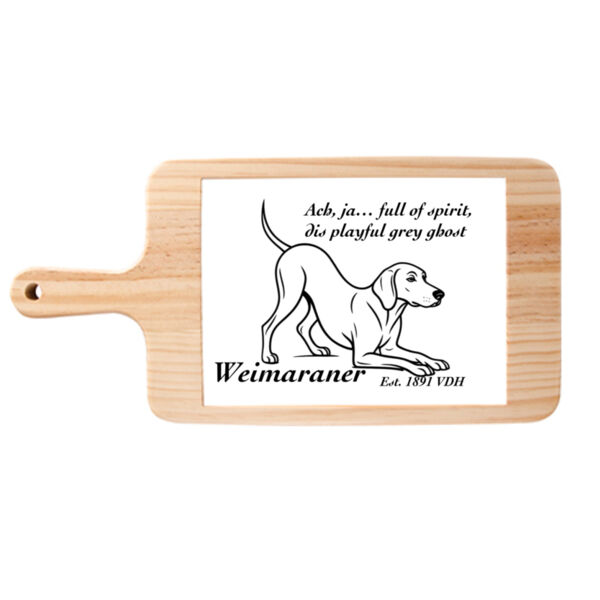 Playful Grey Ghost – Weimaraner - Cheese Board Thumbnail