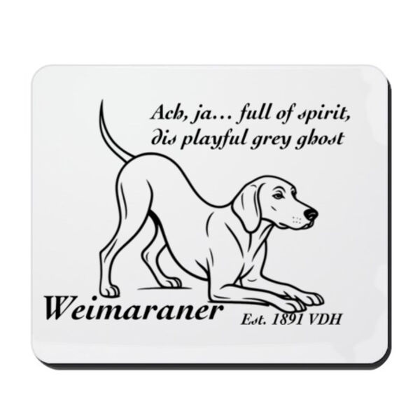 Playful Grey Ghost – Weimaraner - Mouse Pad Thumbnail