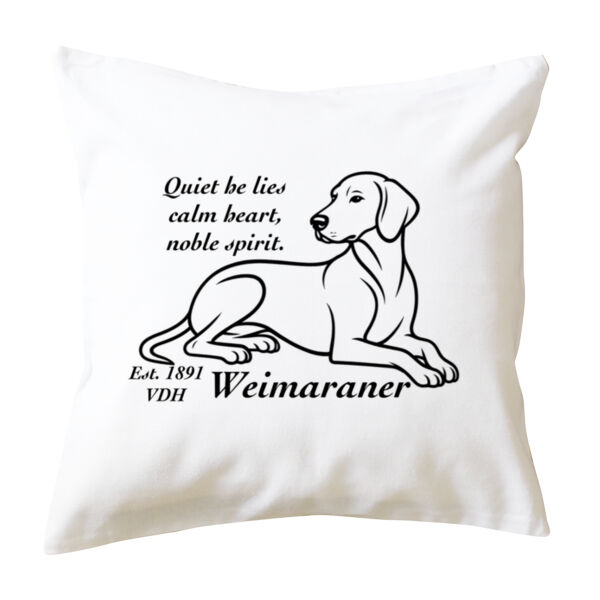 Calm Heart, Noble Spirit – Weimaraner - Cushion cover Thumbnail