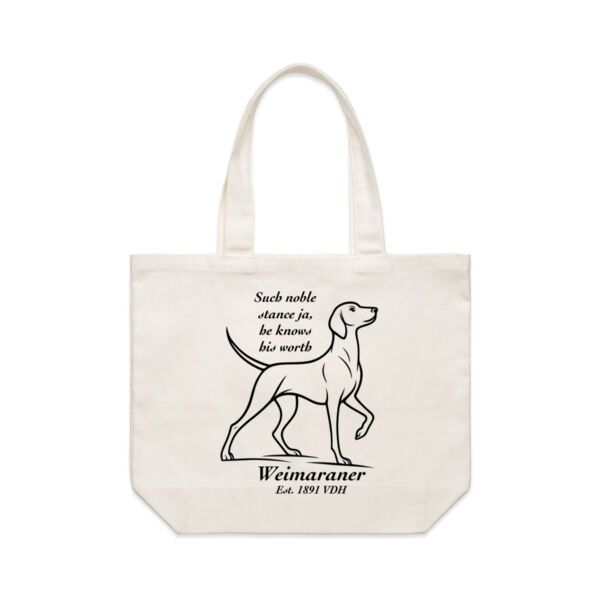Knows His Worth – Weimaraner - AS Colour Shoulder Tote Thumbnail