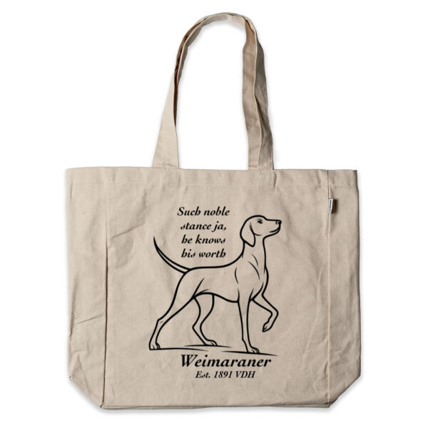 Knows His Worth – Weimaraner - Canvas Shopper Tote Bag - Thread Project Thumbnail