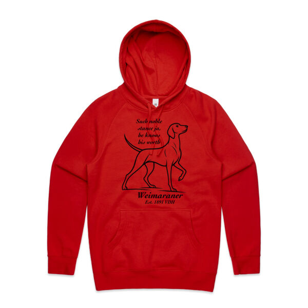 Knows His Worth – Weimaraner - AS Colour Mens Supply Hood Thumbnail