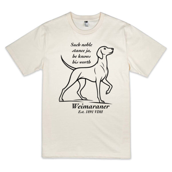 Knows His Worth – Weimaraner - Thread Project Unisex Epic Tee Thumbnail