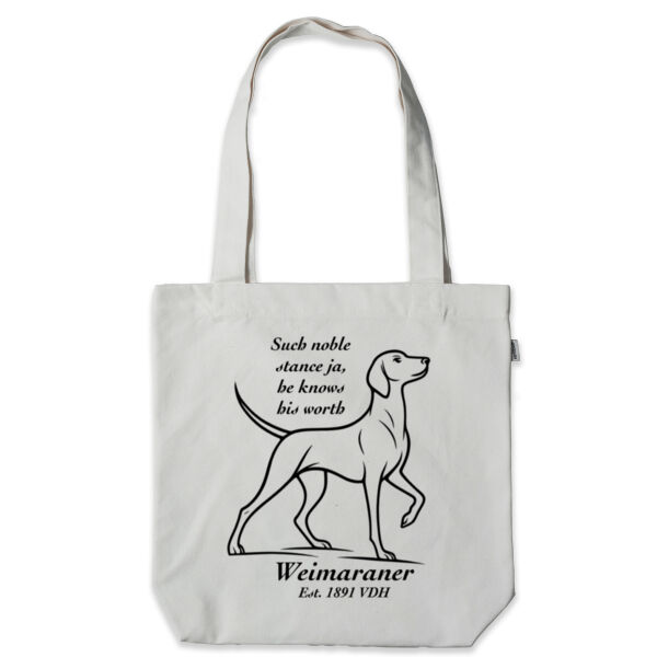 Knows His Worth – Weimaraner - Heavy Fashion Tote Bag - Thread Project Thumbnail