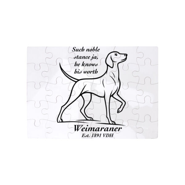 Knows His Worth – Weimaraner - Puzzle  Thumbnail