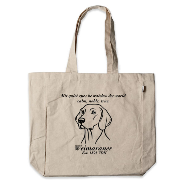 Calm, Noble, True – Weimaraner - Canvas Shopper Tote Bag - Thread Project Thumbnail