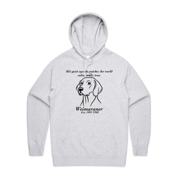 Calm, Noble, True – Weimaraner - AS Colour Mens Supply Hood Thumbnail