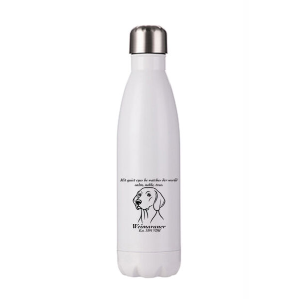 Calm, Noble, True – Weimaraner - Stainless Bottle Thumbnail