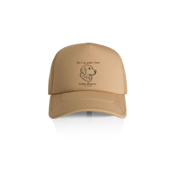 Gentle o’ Heart – Golden Retriever - AS Colour Frame Foam Trucker Cap Thumbnail