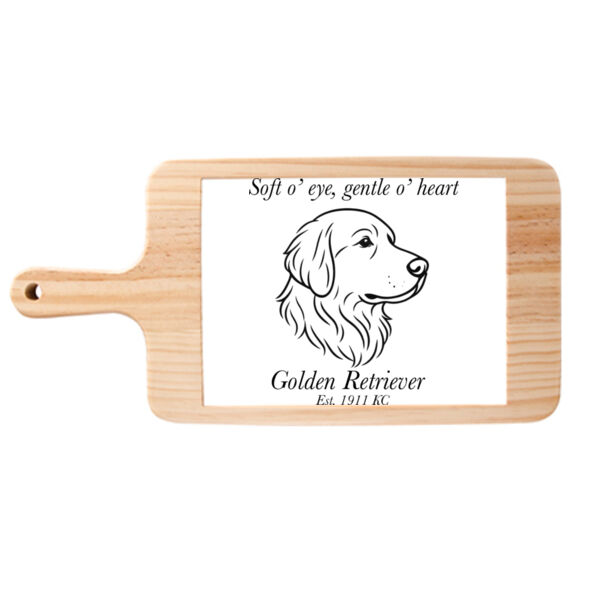 Gentle o’ Heart – Golden Retriever - Cheese Board Thumbnail
