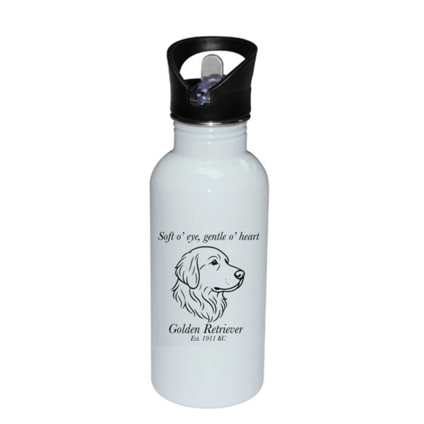 Gentle o’ Heart – Golden Retriever - Stainless Bottle with Straw Top Thumbnail