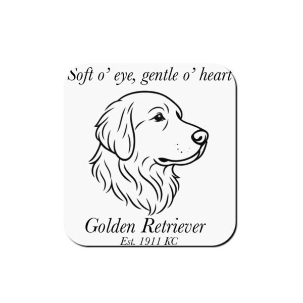 Gentle o’ Heart – Golden Retriever - Coaster - Square Hardboard Thumbnail