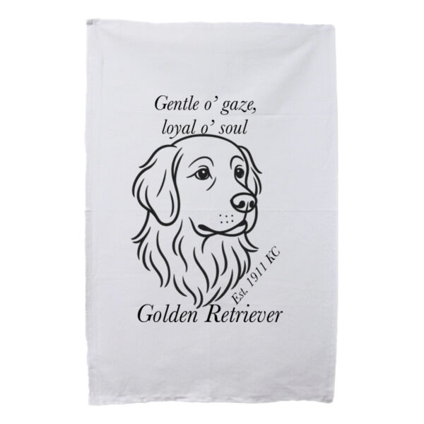 Loyal o’ Soul – Golden Retriever - White Tea Towel Thumbnail