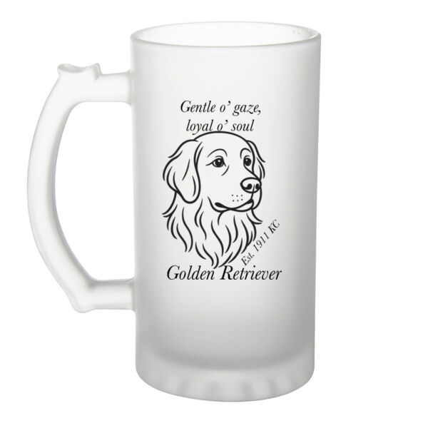 Loyal o’ Soul – Golden Retriever - Frosted Glass Beer Mug Thumbnail