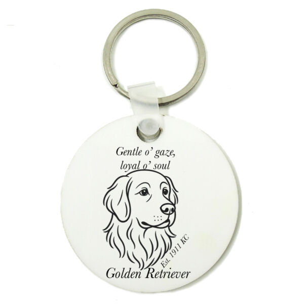 Loyal o’ Soul – Golden Retriever - Round Key Ring Thumbnail