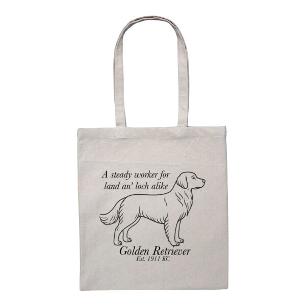 Land an’ Loch Alike – Golden Retriever - Heavy Duty Canvas Tote with Gusset  Thumbnail