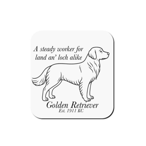 Land an’ Loch Alike – Golden Retriever - Coaster - Square Hardboard Thumbnail